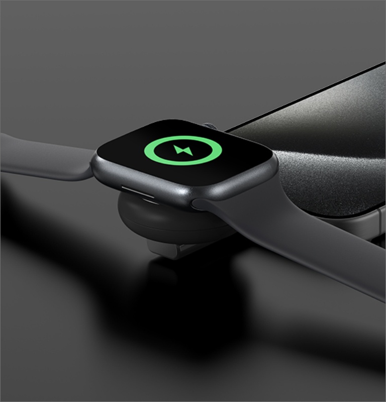 MFi-zertifiziert und kompatibel mit Modellen der Apple Watch; geeignet zum Schnellladen der Apple Watch Series 7 und neueren Modellen.