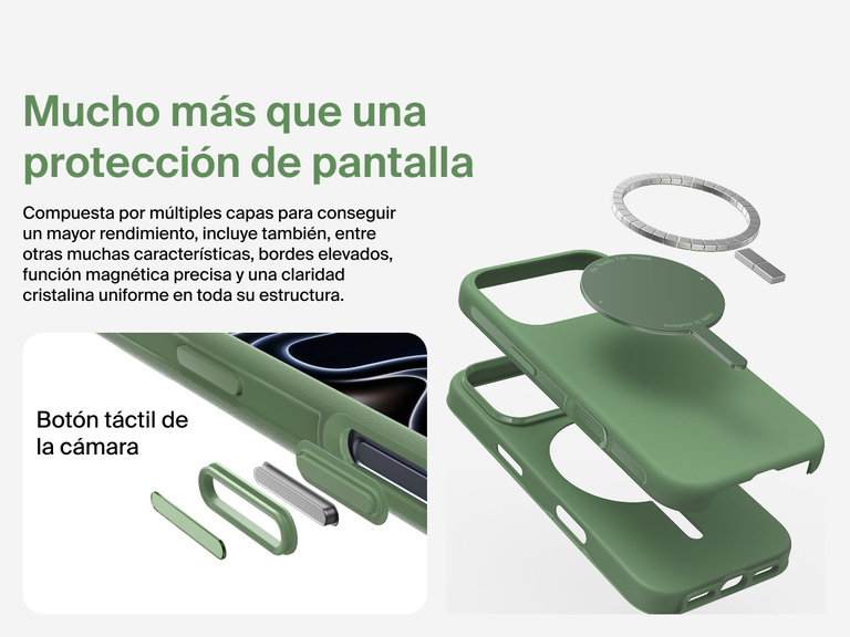 La funda SheerForce Protect Series de Belkin para iPhone 17 es compatible con MagSafe y Qi2 para proporcionar un potente acoplamiento magn&eacute;tico con cargadores y otros accesorios.