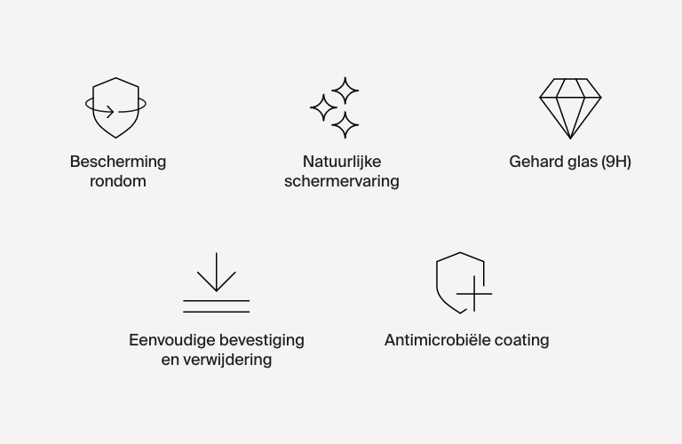 TemperedCurve 2-in-1 antimicrobiële screenprotector + bumper voor de Apple Watch Ultra-serie