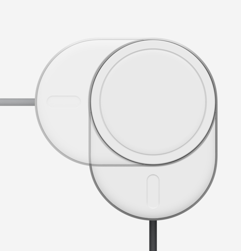 Auf der Abbildung ist eine Nahaufnahme des BoostCharge Pro magnetischen, kabellosen Kfz-Ladegeräts mit Qi2 (15 W) zu sehen, an dem die zwei Ausrichtungsmöglichkeiten des Ladegeräts hervorgehoben werden.