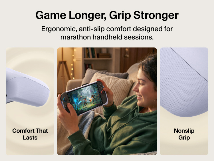 Belkin Gaming Charging Grip for Nintendo Switch 2 featuring ergonomic anti-slip grips for enhanced comfort during extended handheld gaming sessions.