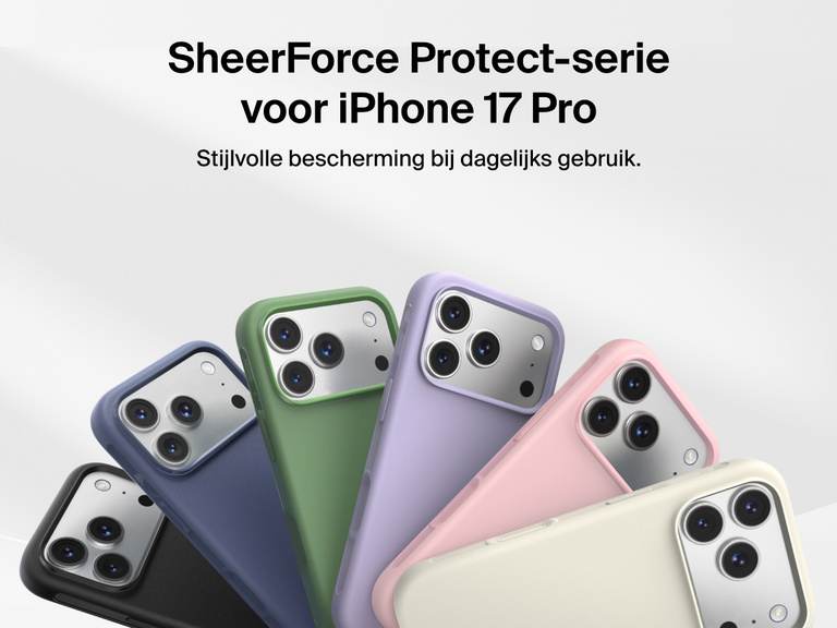 Dun en duurzaam Belkin ScreenForce Protect-hoesje voor dagelijkse bescherming van je iPhone 17.