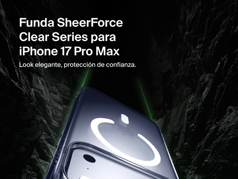 Belkin SheerForce Clear Series Case for iPhone 17 shown with slim transparent design and durable protection.