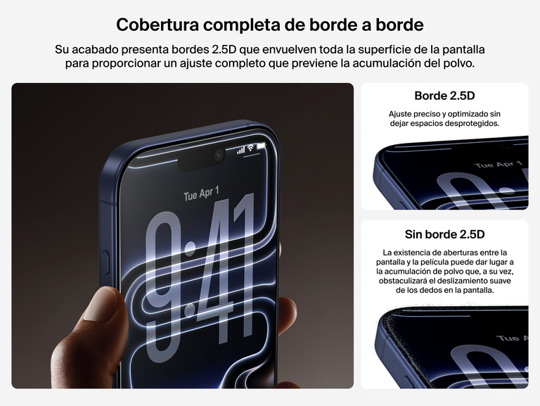 Belkin ScreenForce InvisiGlass Screen Protector with seamless 2.5D edge-to-edge coverage for a smooth, dust-free fit.