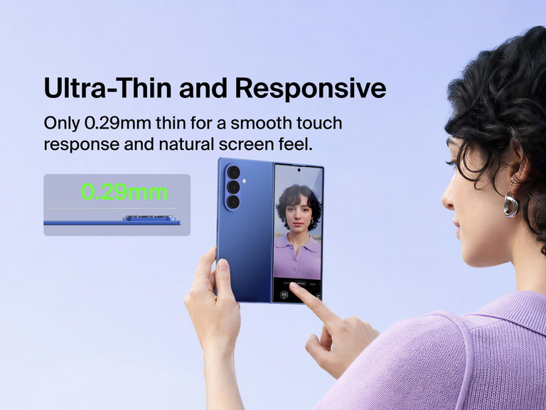 Belkin Titan SmartShield Anti-Reflective Screen Protector for Samsung Galaxy Z 8 delivers an ultra-thin 0.29 mm design with smooth touch response.