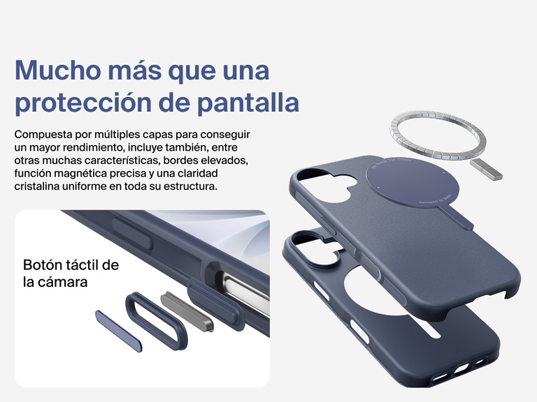 La funda ScreenForce Protect Series de Belkin para iPhone 17 con compatibilidad con MagSafe y Qi2 para proporcionar un potente acoplamiento magnético con cargadores y accesorios.