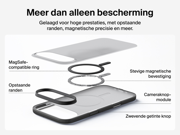 Belkin SheerForce Grip Series Case for iPhone 17 supports MagSafe and Qi2 wireless charging with strong magnetic alignment.