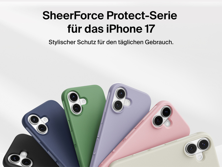 Belkin Hülle der SheerForce Protect Serie für das iPhone 17, die schlanken aber strapazierfähigen Geräteschutz für den Alltag bietet.