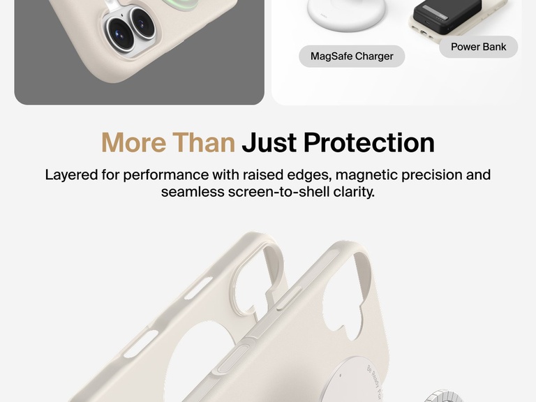 Belkin ScreenForce Protect Series Case for iPhone 17 with MagSafe and Qi2 compatibility for strong magnetic attachment to chargers and accessories.