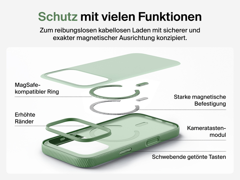 Belkin SheerForce Grip Series Case for iPhone 17 supports MagSafe and Qi2 wireless charging with strong magnetic alignment.