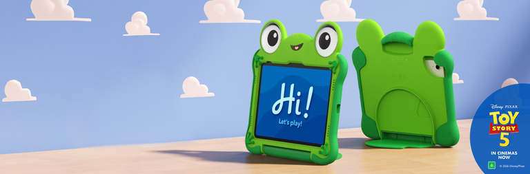 Disney-themed tablet accessories displayed on Lilypad with playful character-inspired design in a nature setting