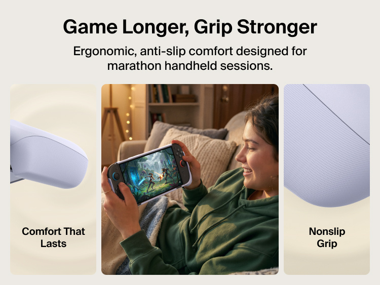 Belkin Gaming Grip for Nintendo Switch 2 features ergonomic anti-slip grips designed for lasting comfort during extended handheld gaming sessions.