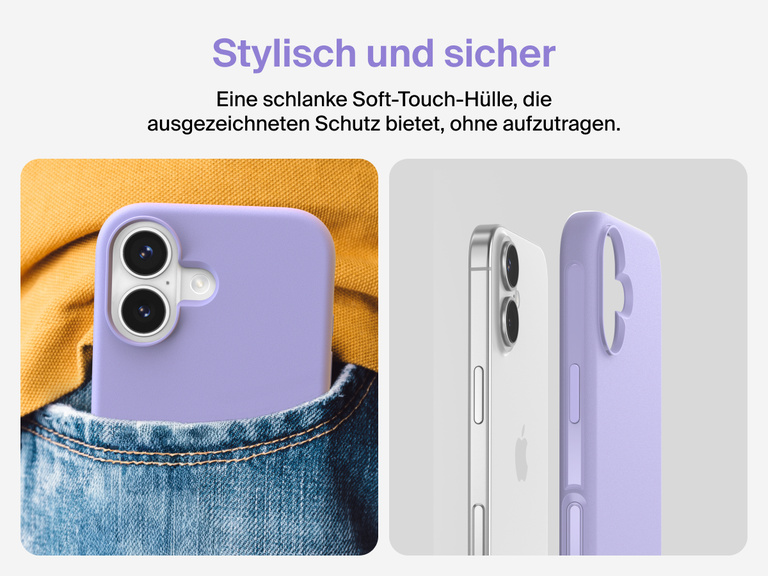 Belkin H&uuml;lle der SheerForce Protect Serie f&uuml;r iPhone 17 mit ber&uuml;hrungsempfindlicher Kamerataste und mehreren Schichten f&uuml;r magnetische Pr&auml;zision und robusten Schutz.