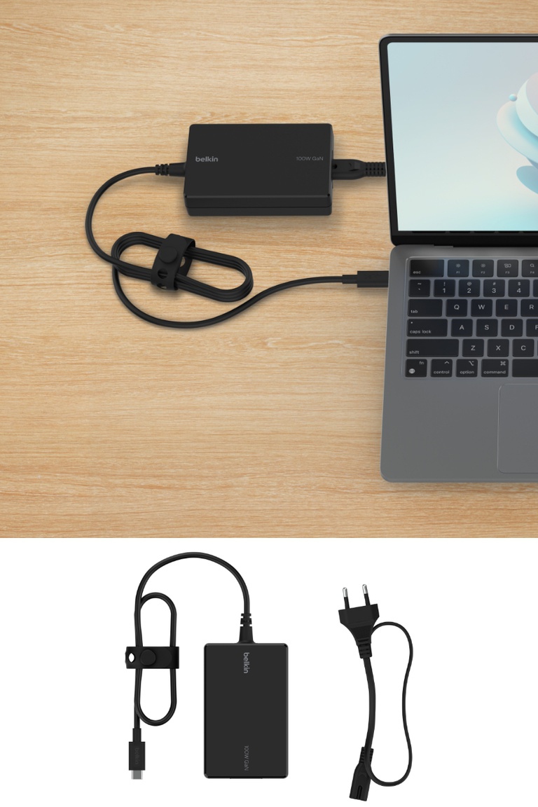 USB-C® Core GaN Power Adapter 100W