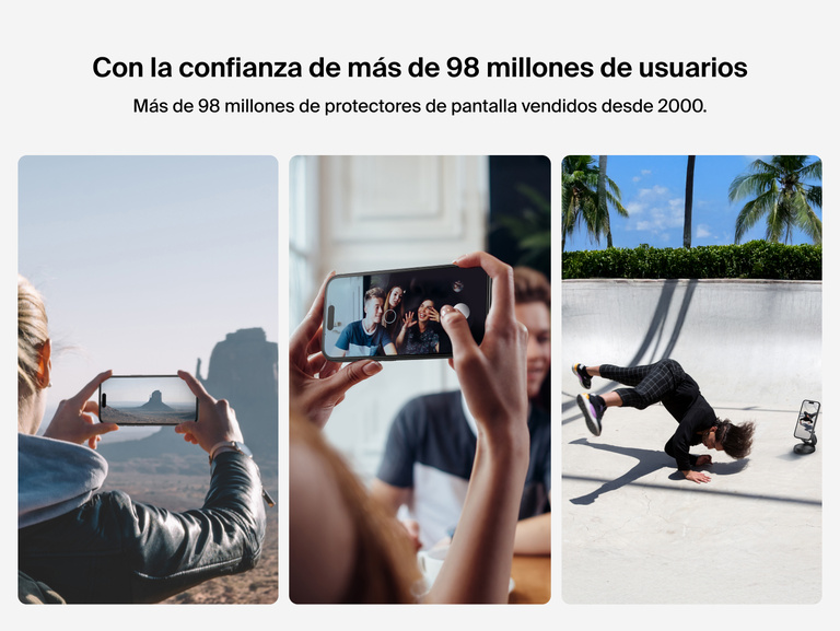 Belkin ScreenForce InvisiGlass Screen Protector trusted by over 81 million users worldwide for durable iPhone protection.