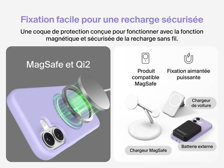Coque de protection Belkin ScreenForce Protect&nbsp;Series pour iPhone&nbsp;17 avec rebords prot&eacute;geant l'&eacute;cran et les objectifs, con&ccedil;ue pour une recharge sans fil magn&eacute;tique fluide.