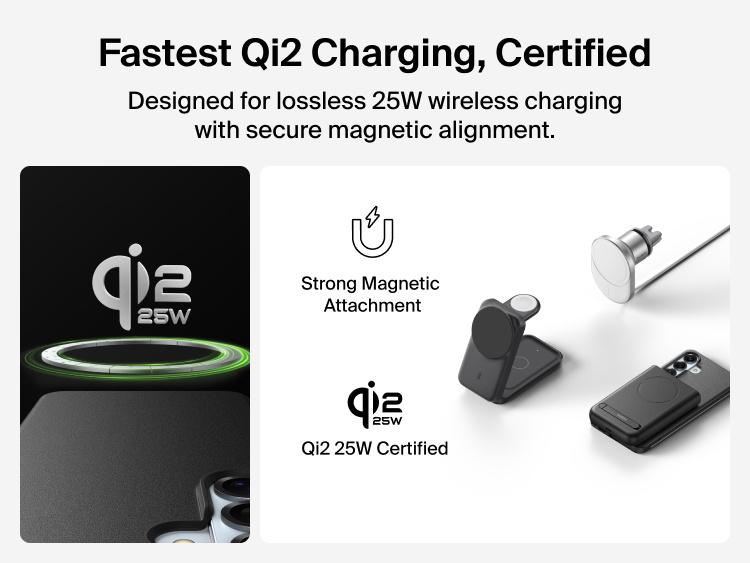 Belkin SheerForce Protect Series Case for Samsung Galaxy S26 supporting Qi2 25W certified wireless charging with strong magnetic alignment for fast, secure power delivery.