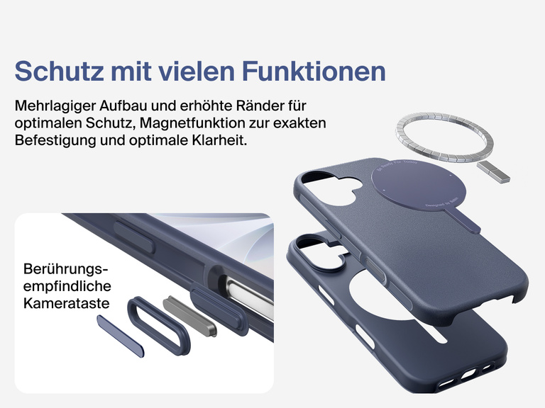 Belkin Hülle der SheerForce Protect Serie für iPhone 17, geeignet für MagSafe und Qi2 zur zuverlässigen magnetischen Befestigung an Ladegeräten und anderem Zubehör.