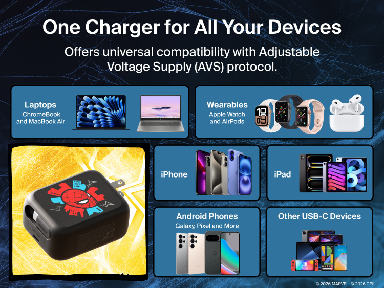 Belkin UltraCharge Retractable GaN Wall Charger 67W with built-in retractable USB-C cable providing universal fast charging for iPhone, Android phones, laptops, tablets, and wearables.