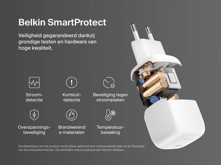 Explosieweergave van de Belkin opberghoes voor de Nintendo Switch 2 met insteekvakjes voor gamecards, een gaasvak voor accessoires en een duurzame rits.