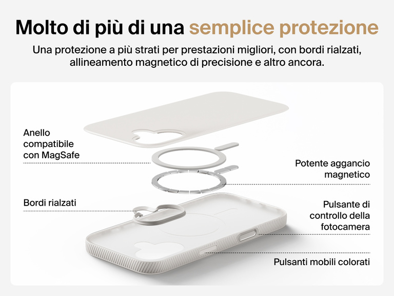 Belkin SheerForce Grip Series Case for iPhone 17 supports MagSafe and Qi2 wireless charging with strong magnetic alignment.