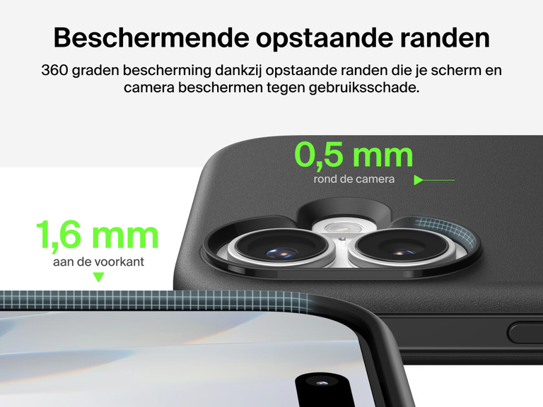 Belkin ScreenForce Protect-hoesje voor de iPhone 17, met opstaande randen en valbescherming conform militaire normen, tot 4 m.