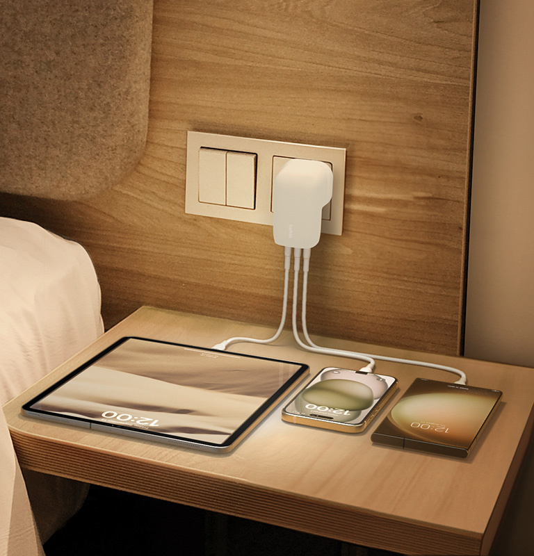 Belkin BoostCharge 3-Port USB-C Wall Charger with PPS 67W, USB-C PD 3.1 Enabled Fast Charging iPhone Charger for iPhone 15 Series, MacBook Pro, AirPods, Galaxy, and Other PD Enabled Devices - White 