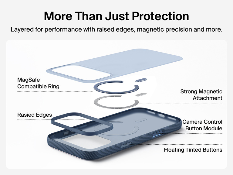 Belkin SheerForce Grip Series Case for iPhone 17 supports MagSafe and Qi2 wireless charging with strong magnetic alignment.