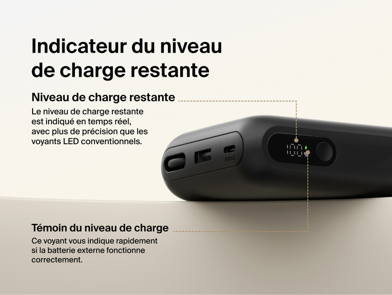 Belkin UltraCharge 20K 45W power bank with integrated cable designed for portable, TSA-approved travel with compact size and reliable on-the-go charging