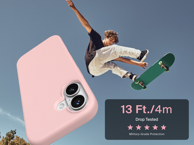 Belkin ScreenForce Protect Series Case for iPhone 17 with elevated edge design and military-grade drop protection up to 13 feet.