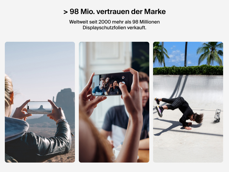 Weltweit vertrauen mehr als 81&nbsp;Millionen Menschen der Marke Belkin f&uuml;r robuste Schutzfolien wie Belkin ScreenForce InvisiGlass Displayschutz.