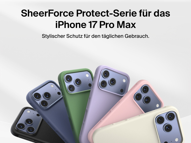Belkin H&uuml;lle der SheerForce Protect Serie f&uuml;r das iPhone 17, die schlanken aber strapazierf&auml;higen Ger&auml;teschutz f&uuml;r den Alltag bietet.