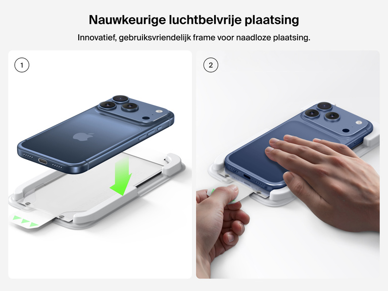 Belkin ScreenForce InvisiGlass Screen Protector with precise, bubble-free installation using easy alignment tray.