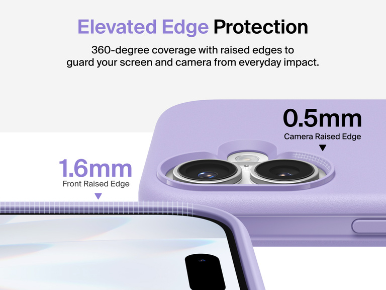 Belkin ScreenForce Protect Series Case for iPhone 17 with elevated edge design and military-grade drop protection up to 13 feet.