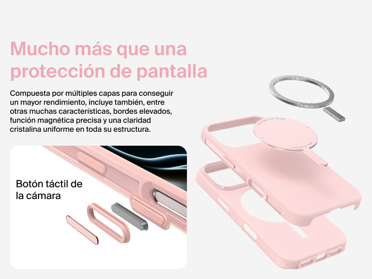La funda SheerForce Protect Series de Belkin para iPhone 17 es compatible con MagSafe y Qi2 para proporcionar un potente acoplamiento magn&eacute;tico con cargadores y otros accesorios.
