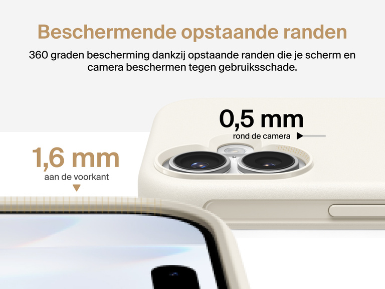 Belkin ScreenForce Protect-hoesje voor de iPhone 17, met opstaande randen en valbescherming conform militaire normen, tot 4 m.