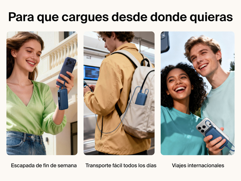 Belkin UltraCharge 10K power bank with integrated USB-C cable and digital display used for portable charging during travel, commuting, and everyday carry