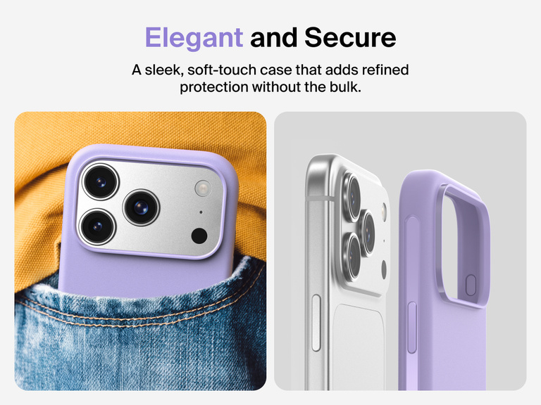 Belkin ScreenForce Protect Series Case for iPhone 17 featuring touch-sensitive camera button and layered design for magnetic precision and durable protection.