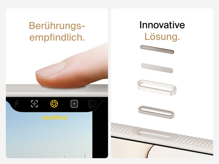 Belkin SheerForce Grip Series Case for iPhone 17 with MagSafe ring, raised edges, and floating tinted buttons for precision protection.