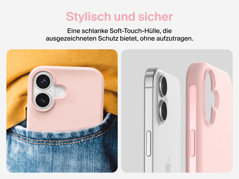 Belkin Hülle der SheerForce Protect Serie für iPhone 17 mit berührungsempfindlicher Kamerataste und mehreren Schichten für magnetische Präzision und robusten Schutz.