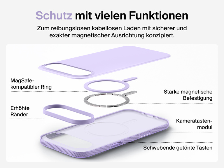 Belkin SheerForce Grip Series Case for iPhone 17 supports MagSafe and Qi2 wireless charging with strong magnetic alignment.