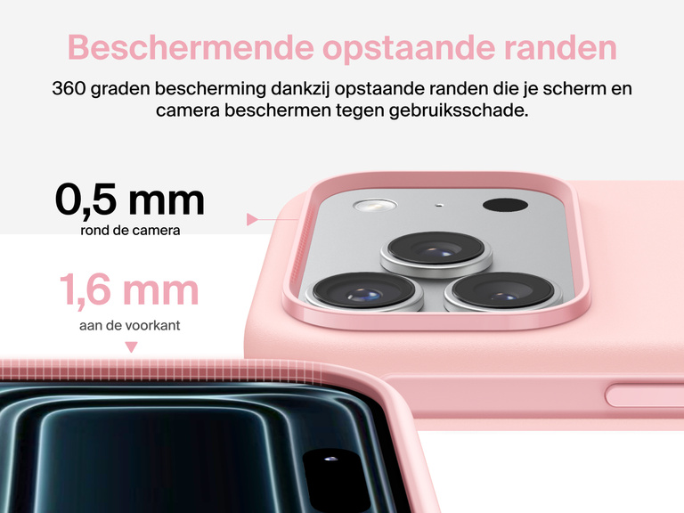 Belkin ScreenForce Protect-hoesje voor de iPhone 17, met opstaande randen en valbescherming conform militaire normen, tot 4 m.