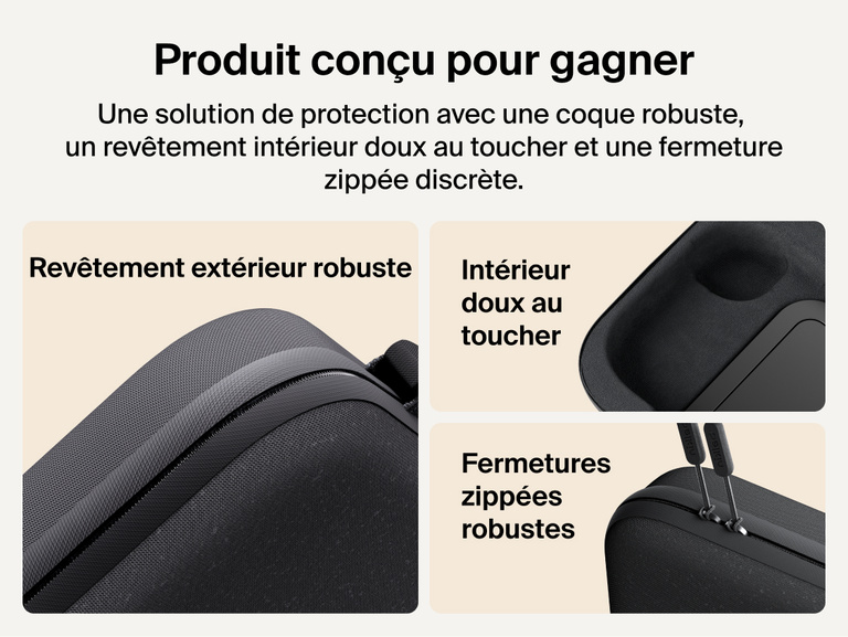 Belkin Gaming Charging Case Pro for Nintendo Switch 2 shown with tough outer shell, soft protective interior, and heavy-duty low-profile zippers for durable travel protection.