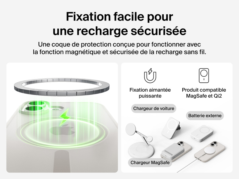 Close-up of Belkin SheerForce Grip Series Case for iPhone 17 with textured edges for secure, comfortable handling.