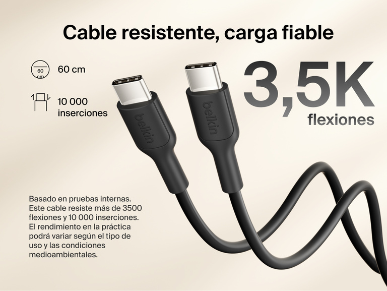 Slim Magnetic Power Bank 10K with Qi2 USB-C cable detail showing durable connectors and bend resistance performance