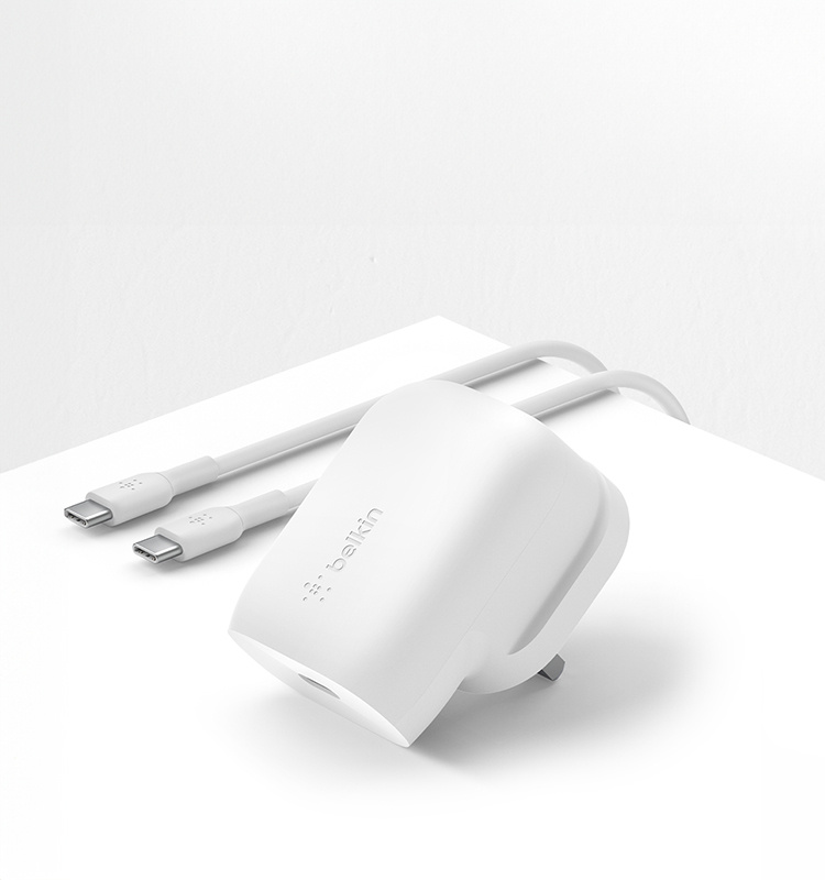 USB-C PD 3.0 PPS wall charger 20W + USB-C to USB-C cable