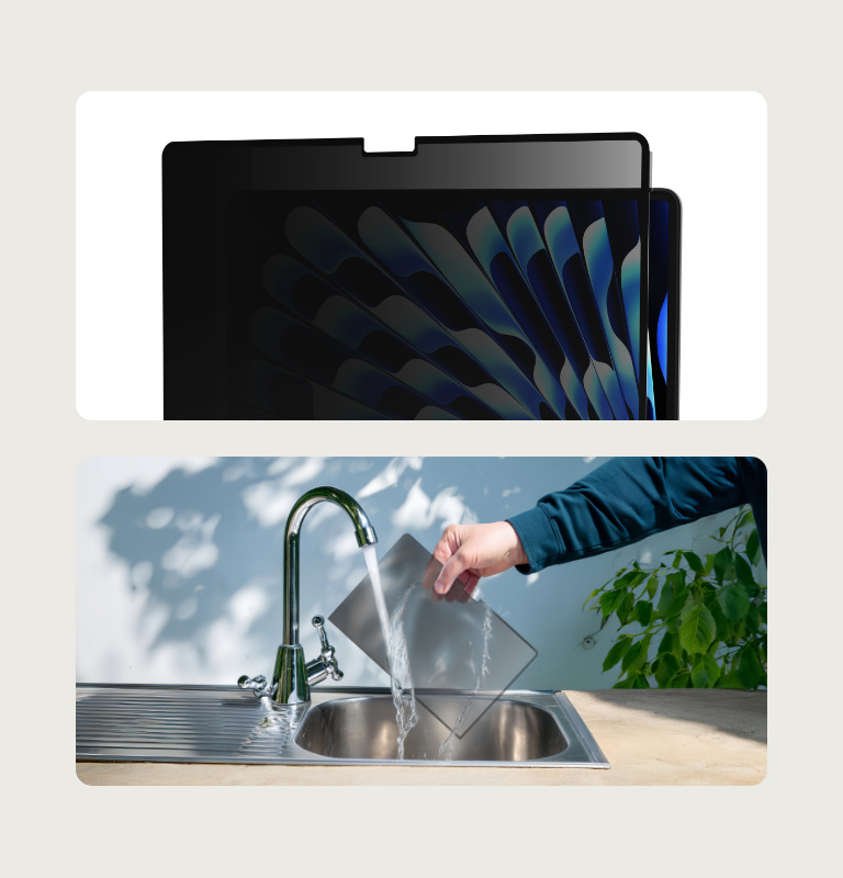 Stick-on attachment and washable.