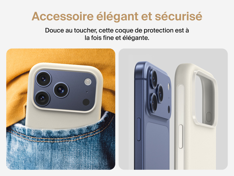 Coque de protection Belkin ScreenForce Protect&nbsp;Series pour iPhone&nbsp;17 avec bouton de contr&ocirc;le r&eacute;actif pour l'appareil photo et design en couches pour une protection durable, pr&eacute;cise et magn&eacute;tique.