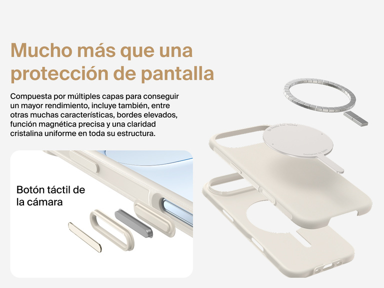 La funda SheerForce Protect Series de Belkin para iPhone 17 es compatible con MagSafe y Qi2 para proporcionar un potente acoplamiento magn&eacute;tico con cargadores y otros accesorios.