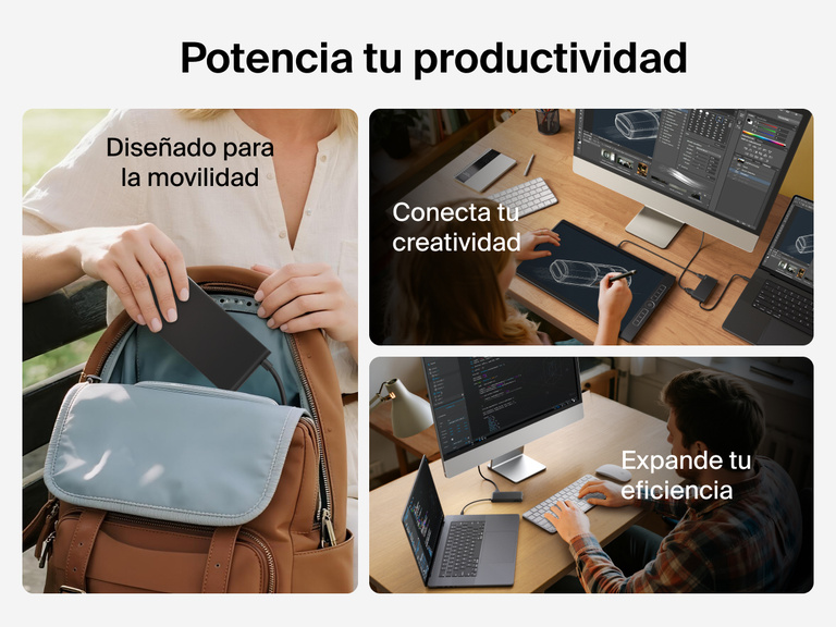 Belkin Connect 7-Port USB-C Hub with Dual USB-C Ports shown for portability, creative workflows, and efficient multitasking across devices.